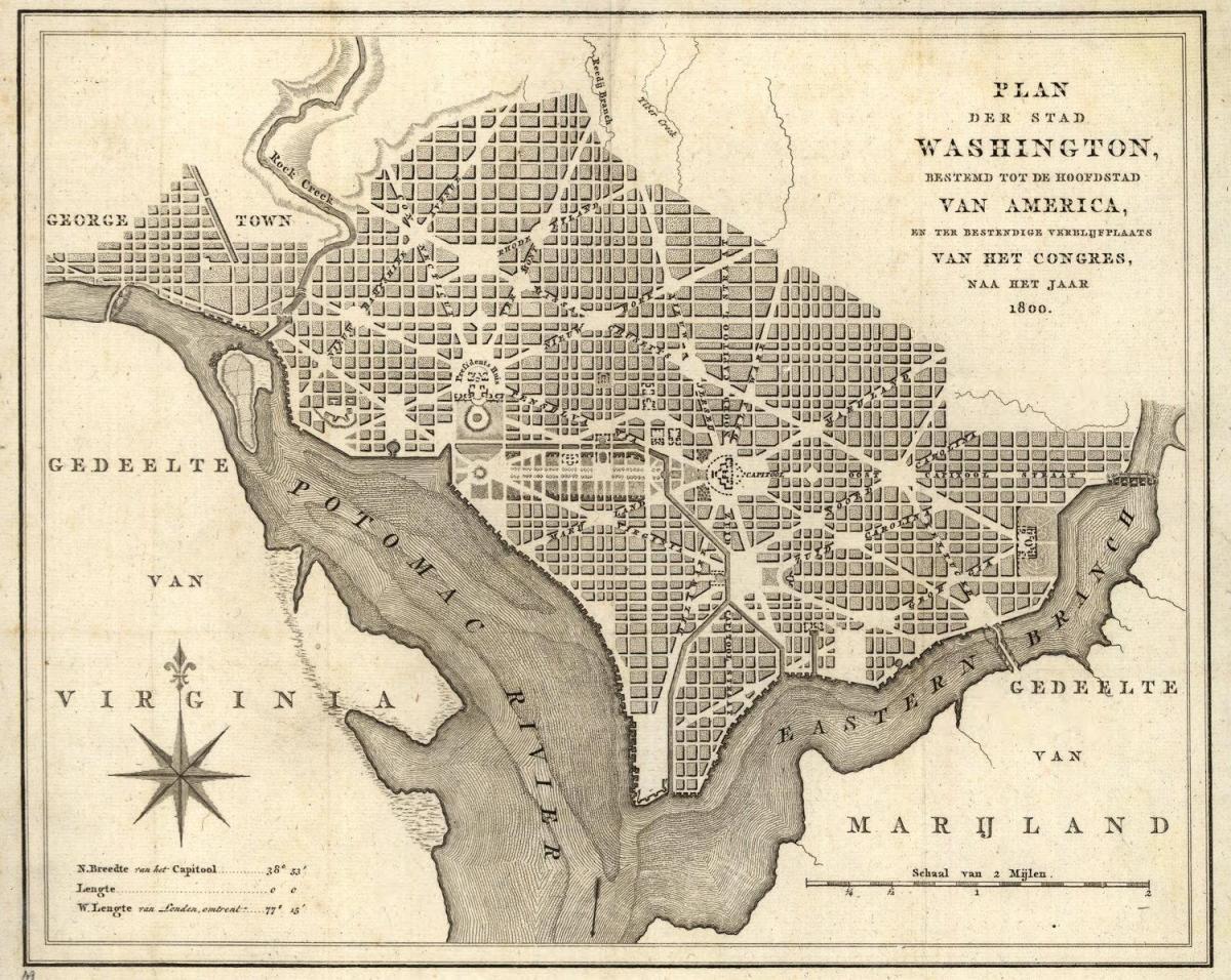 mapa histórico de mapa de washington dc