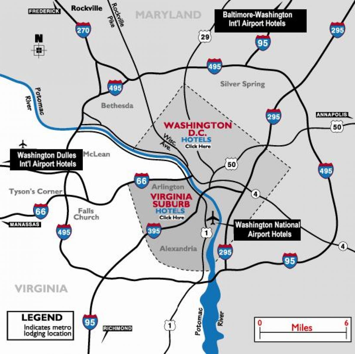 área metropolitana de washington dc aeroportos mapa