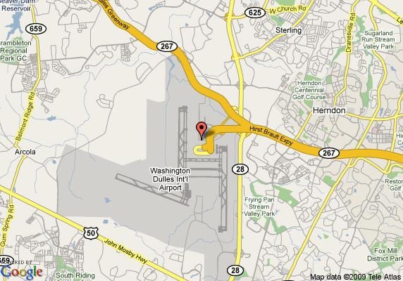 mapa de dulles área