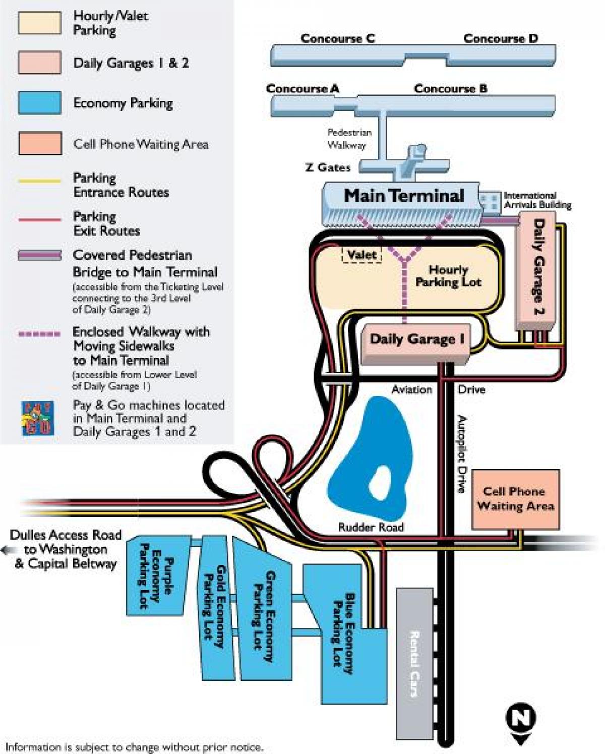 mapa de iad aparcamento
