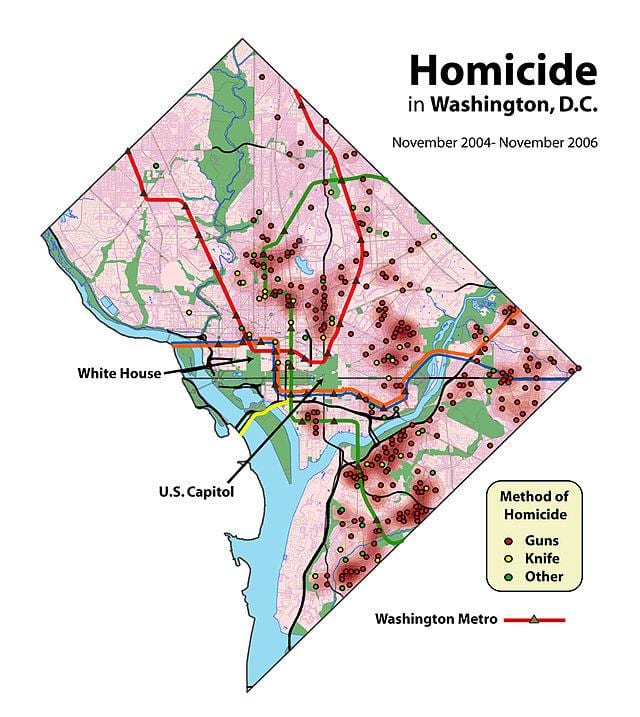 washington dc barrios malas mapa