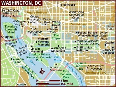 washington área mapa