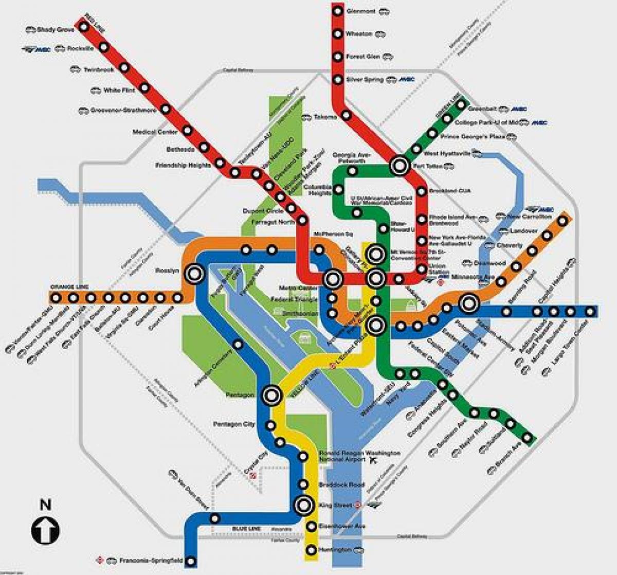 dc mapa metro planner