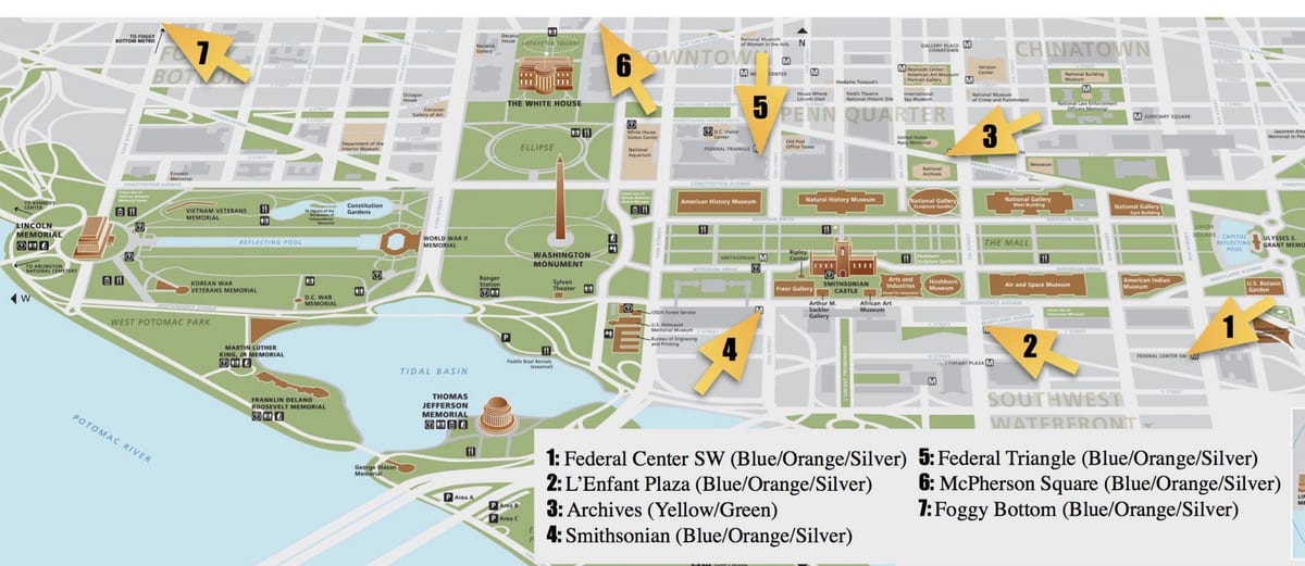 national mall camiñando mapa