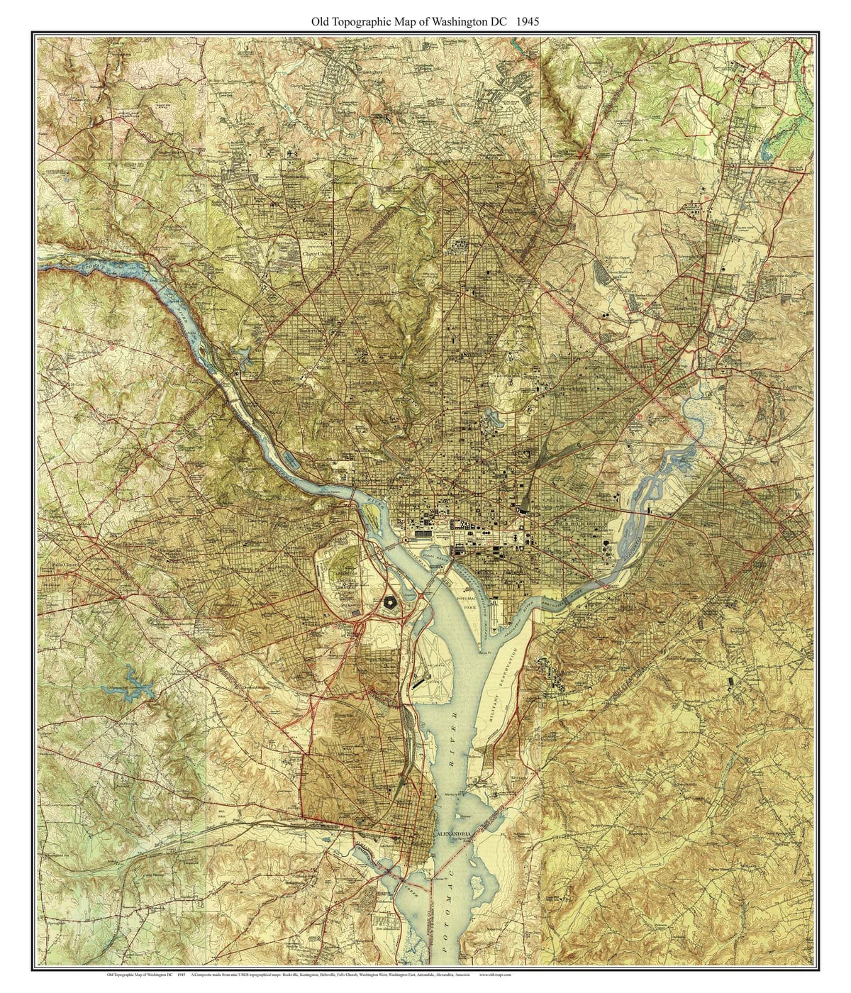 dc mapa topográfico