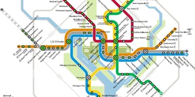 Washington estación de metro mapa