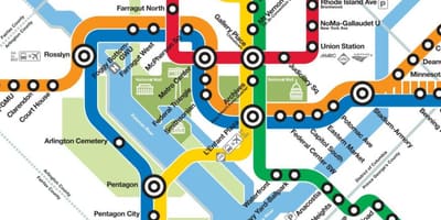 Dc liña amarela mapa
