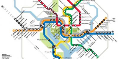 Washington dc metro ferroviario mapa