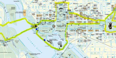 Mapa de dc monumentos á noite