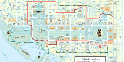 Washington dc rúa de aparcamento mapa