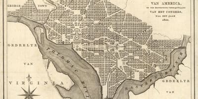 Mapa histórico de mapa de washington dc