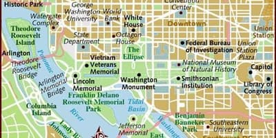 Washington área mapa
