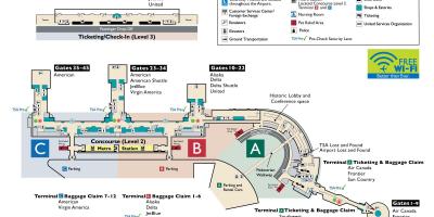 Ronald reagan nacional aeroporto mapa