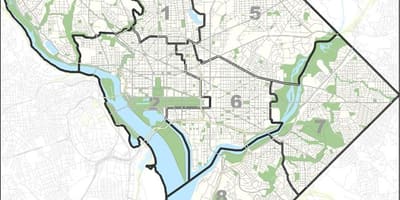 Mapa de washington dc aparcamento gratuíto