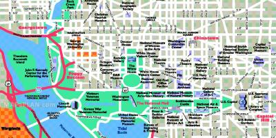Washington dc atraccións turísticas mapa
