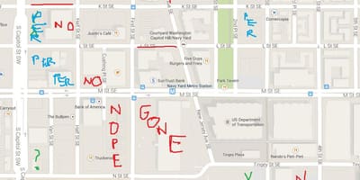 Mapa de washington dc hándicap de aparcamento