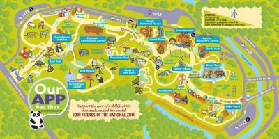 Zoológico nacional en washington dc mapa